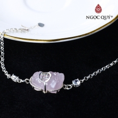 Vòng tay đá Thạch anh tự nhiên phối charm - Mẫu VC1103 - Ngọc Quý