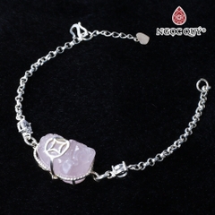 Vòng tay đá Thạch anh tự nhiên phối charm - Mẫu VC1103 - Ngọc Quý
