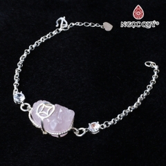 Vòng tay đá Thạch anh tự nhiên phối charm - Mẫu VC1103 - Ngọc Quý