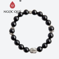 Vòng tay đá Obsidian tự nhiên phối charm - Mẫu VC1105 - Ngọc Quý