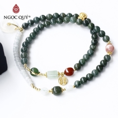 Vòng tay đá Cẩm thạch tự nhiên phối charm - Mẫu VC1109 - Ngọc Quý