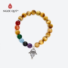 Vòng tay đá Multi tự nhiên phối charm - Mẫu VC1118 - Ngọc Quý