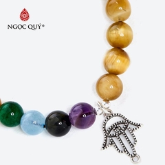 Vòng tay đá Multi tự nhiên phối charm - Mẫu VC1118 - Ngọc Quý