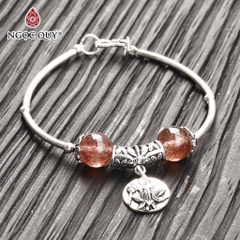 Vòng tay đá tự nhiên phối charm - Mẫu VC1130 - Ngọc Quý