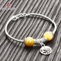 Vòng tay đá tự nhiên phối charm - Mẫu VC1130 - Ngọc Quý