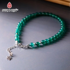 Lắc tay đá mã não hạt 4-5mm dài 17-19cm Mẫu VC1144 - Ngọc Quý