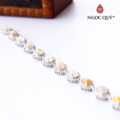 Vòng tay đá Opal tự nhiên phối charm - Mẫu VC1171 - Ngọc Quý