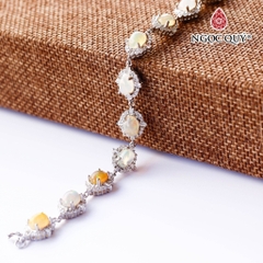 Vòng tay đá Opal tự nhiên phối charm - Mẫu VC1171 - Ngọc Quý