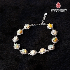 Vòng tay đá Opal tự nhiên phối charm - Mẫu VC1171 - Ngọc Quý