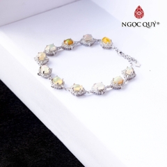 Vòng tay đá Opal tự nhiên phối charm - Mẫu VC1171 - Ngọc Quý