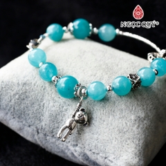Vòng tay đá Amazonite tự nhiên phối charm - Mẫu VC1175 - Ngọc Quý