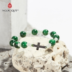 Vòng tay đá Cẩm thạch tự nhiên phối charm - Mẫu VC1176 - Ngọc Quý