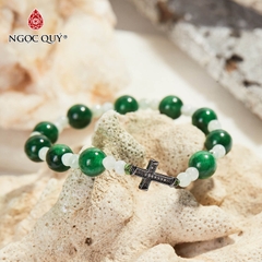 Vòng tay đá Cẩm thạch tự nhiên phối charm - Mẫu VC1176 - Ngọc Quý