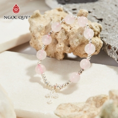 Vòng tay đá Thạch anh tự nhiên phối charm - Mẫu VC1177 - Ngọc Quý