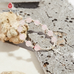 Vòng tay đá Thạch anh tự nhiên phối charm - Mẫu VC1177 - Ngọc Quý