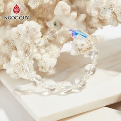 Vòng tay đá Thạch anh tự nhiên phối charm - Mẫu VC1179 - Ngọc Quý