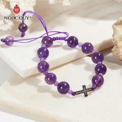 Vòng tay đá Thạch anh tự nhiên phối charm - Mẫu VC1180 - Ngọc Quý