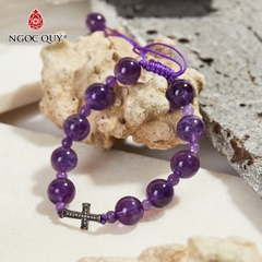 Vòng tay đá Thạch anh tự nhiên phối charm - Mẫu VC1180 - Ngọc Quý