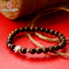 Vòng tay Trầm hương phối charm - Mẫu VC1233 - Ngọc Quý