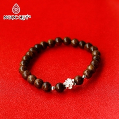 Vòng tay Trầm hương phối charm - Mẫu VC1233 - Ngọc Quý