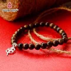 Vòng tay Trầm hương phối charm - Mẫu VC1235 - Ngọc Quý