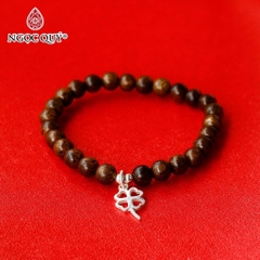 Vòng tay Trầm hương phối charm - Mẫu VC1235 - Ngọc Quý