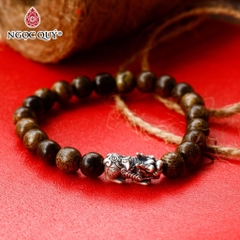 Vòng tay Trầm hương phối charm - Mẫu VC1236 - Ngọc Quý