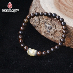 Vòng tay Trầm hương phối charm - Mẫu VC1237 - Ngọc Quý