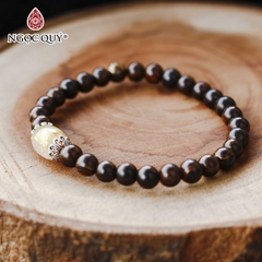 Vòng tay Trầm hương phối charm - Mẫu VC1237 - Ngọc Quý