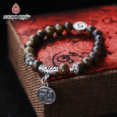 Vòng tay Trầm hương phối charm - Mẫu VC1238 - Ngọc Quý