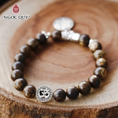 Vòng tay Trầm hương phối charm - Mẫu VC1238 - Ngọc Quý