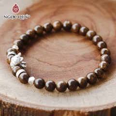 Vòng tay Trầm hương phối charm - Mẫu VC1243 - Ngọc Quý