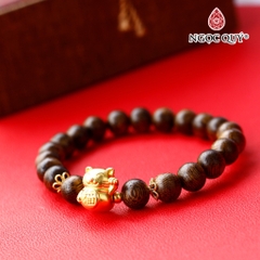 Vòng tay Trầm hương phối charm - Mẫu VC1244 - Ngọc Quý