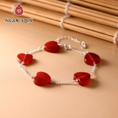 Vòng tay đá Mã não tự nhiên phối charm - Mẫu VC1246 - Ngọc Quý