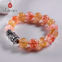 Vòng tay đá Thạch anh ưu linh tự nhiên phối charm - Mẫu VC1257 - Ngọc Quý