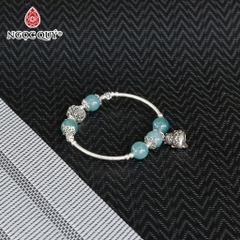 Vòng tay đá Cẩm thạch tự nhiên phối charm - Mẫu VC1259 - Ngọc Quý
