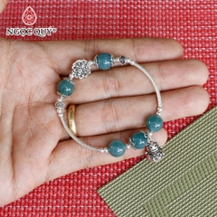 Vòng tay đá Cẩm thạch tự nhiên phối charm - Mẫu VC1259 - Ngọc Quý