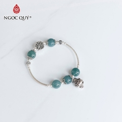 Vòng tay đá Cẩm thạch tự nhiên phối charm - Mẫu VC1259 - Ngọc Quý