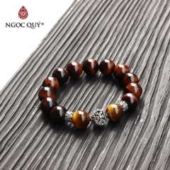Vòng tay đá Thạch anh mắt hổ tự nhiên phối charm - Mẫu VC1261 - Ngọc Quý
