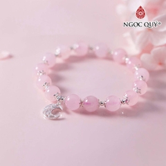 Vòng tay đá Thạch anh tự nhiên phối charm - Mẫu VC1264 - Ngọc Quý