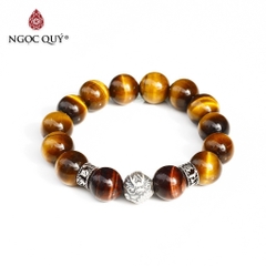 Vòng tay đá Thạch anh mắt hổ tự nhiên phối charm - Mẫu VC1268 - Ngọc Quý