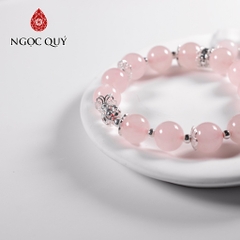 Vòng tay đá Thạch anh tự nhiên phối charm - Mẫu VC1102 - Ngọc Quý