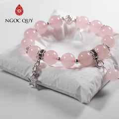 Vòng tay đá Thạch anh tự nhiên phối charm - Mẫu VC1271 - Ngọc Quý