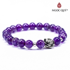 Vòng tay đá Thạch anh tự nhiên phối charm - Mẫu VC1283 - Ngọc Quý