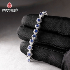 Vòng tay đá Sapphire tự nhiên phối charm - Mẫu VC1284