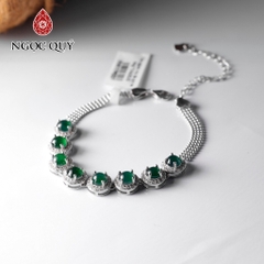 Vòng tay đá Cẩm thạch tự nhiên phối charm - Mẫu VC1285 - Ngọc Quý