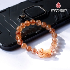 Vòng tay đá Thạch anh tóc tự nhiên phối charm - Mẫu VC1290 - Ngọc Quý