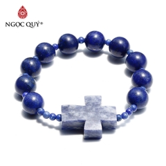 Vòng chuỗi mân côi đá lapis lazuli 10mm
