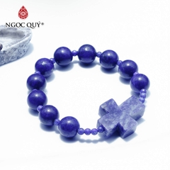 Vòng chuỗi mân côi đá lapis lazuli 10mm