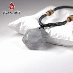 Mặt dây chuyền 6 cạnh đá tự nhiên 25x25mm
